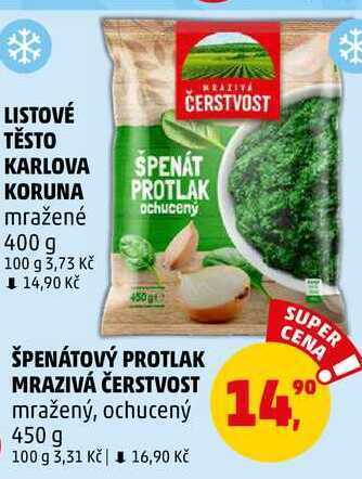 Penny Market Špenátový protlak mrazivá čerstvost, 450 g nabídka