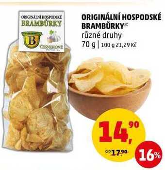 Penny Market Originální hospodské brambůrky, 70 g nabídka