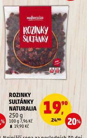 Penny Market Rozinky sultánky naturalia, 250 g nabídka