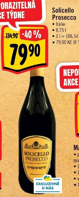 Albert Solicello Prosecco nabídka