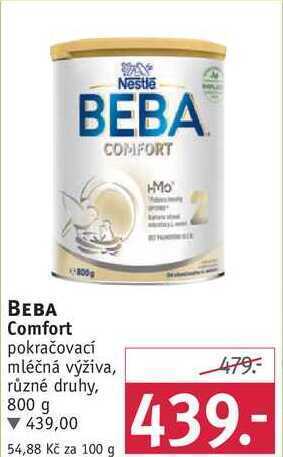 Rossmann Beba comfort pokračovací mléčná výživa, 800 g nabídka