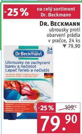 Rossmann Dr. beckmann ubrousky proti obarvení prádla v pračce, 24 ks nabídka