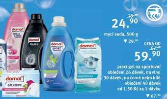 Rossmann Domol prací gel na sportovní oblečení 26 dávek, na vlnu 30 dávek, na černé nebo bílé oblečení 40 dávek nabídka