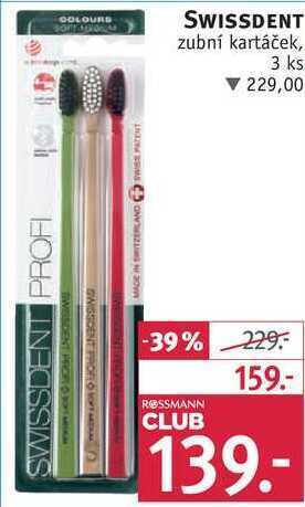 Rossmann Swissdent zubní kartáček, 3 ks nabídka