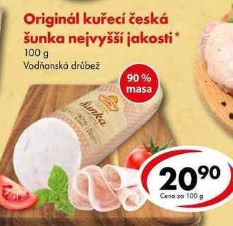 CBA Originál kuřecí česká šunka nejvyšší jakosti, 100 g nabídka