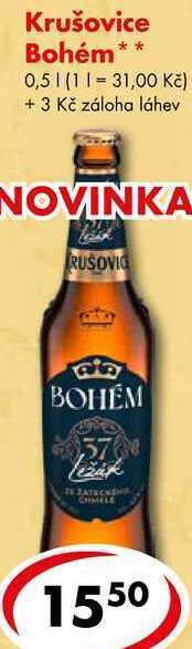 CBA Krušovice bohém, 0,5 l nabídka