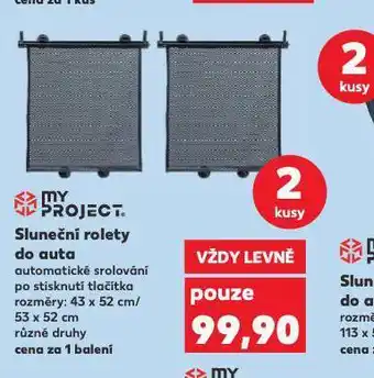 Kaufland Sluneční rolety do auta nabídka