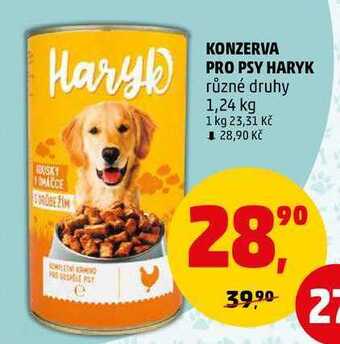 Konzerva pro psy haryk, 1,24 kg