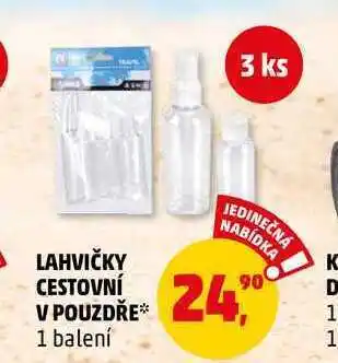 Penny Market Lahvičky cestovní v pouzdře, 3 ks nabídka