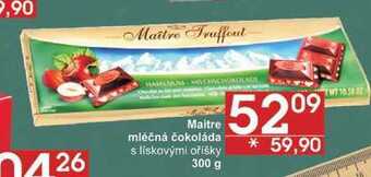 Jip Maitre mléčná čokoláda s liskovými oříšky, 300 g nabídka