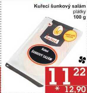Jip Kuřecí šunkový salám plátky, 100 g nabídka