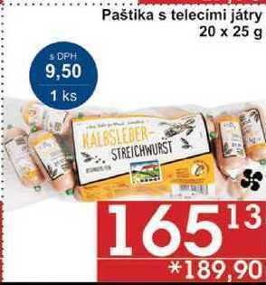 Jip Paštika s telecími játry, 20 x 25 g nabídka