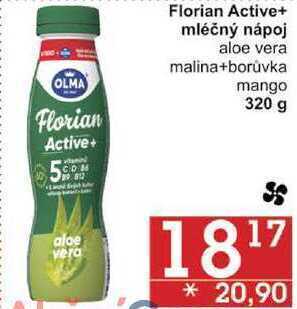 Jip Olma florian active+ mléčný nápoj aloe vera, 320 g nabídka