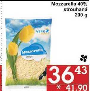Jip Vepox mozzarella 40% strouhaná, 200 g nabídka