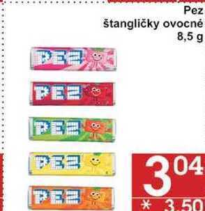 Jip Pez štangličky ovocné, 8,5 g nabídka