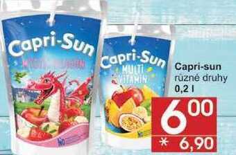 Jip Capri-sun různé druhy, 0,2 l nabídka