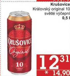 Jip Krušovice královský original 10 světlé výčepní, 0,5 l nabídka