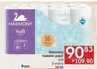 Harmony toaletní papír soft 3-vrstvý, 16 ks