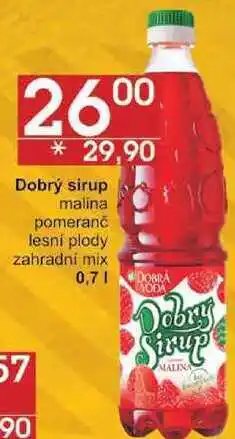Jip Dobrý sirup malina, 0,7 l nabídka
