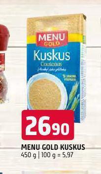 Terno Menu gold kuskus nabídka