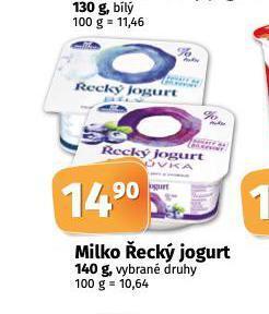 Coop Milko řecký jogurt nabídka