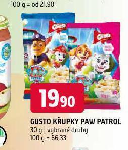 Terno Gusto křupky paw patrol nabídka