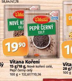 Coop Vitana koření nabídka
