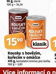 Coop Kousky s kuřecím masem v omáčce nabídka