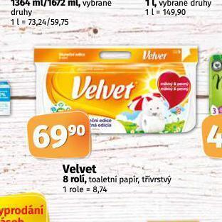 Coop Velvet toaletní papír nabídka