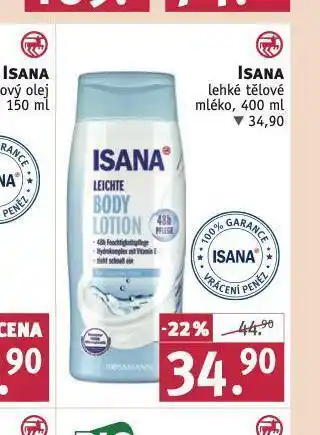 Rossmann Isana lehké tělové máslo nabídka