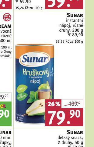 Rossmann Sunar instantní nápoj nabídka