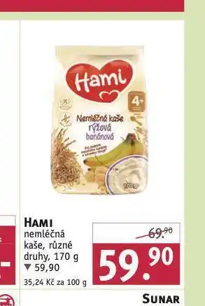 Rossmann Hami nemléčná kaše nabídka
