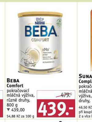 Rossmann Beba comfort pokračovací mléčná výživa nabídka