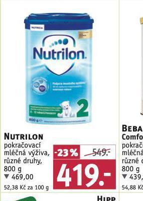 Rossmann Nutrilon pokračovací mléčná výživa nabídka