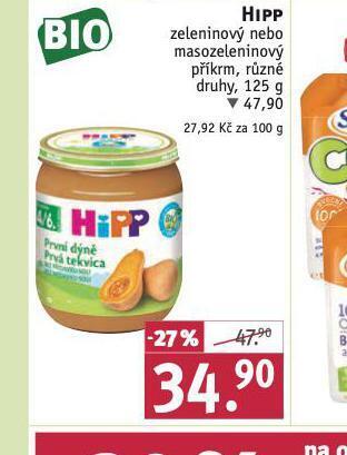 Rossmann Hipp masozeleninový, zeleninový příkrm nabídka