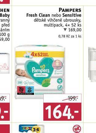 Rossmann Pampers dětské vlhčené ubrousky nabídka