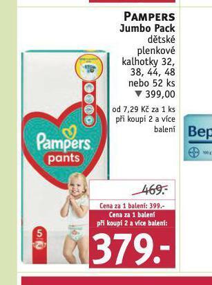 Rossmann Pampers dětské plenky nabídka