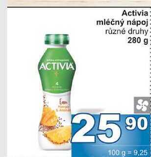 Jip Activia mléčný nápoj různé druhy 280 g nabídka
