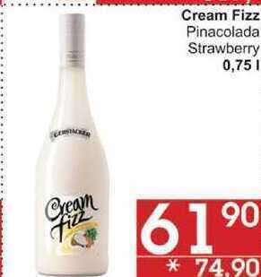 Jip Cream fizz pinacolada, 0,75 l nabídka
