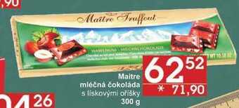 Jip Maitre mléčná čokoláda s liskovými oříšky, 300 g nabídka