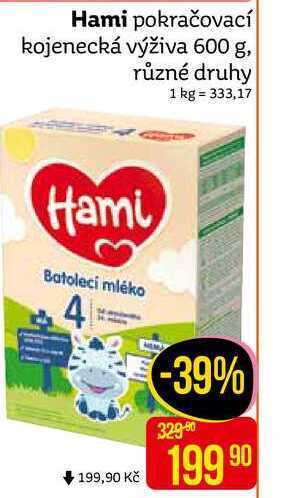 Teta Hami pokračovací kojenecká výživa 600 g, různé druhy nabídka
