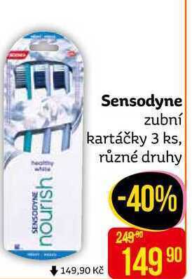 Teta Sensodyne zubní kartáčky 3 ks, různé druhy nabídka