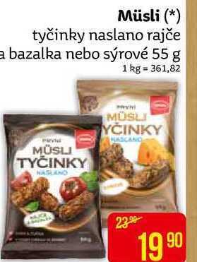 Teta Müsli naslano rajče tyčinky a bazalka nebo sýrové 55 g nabídka