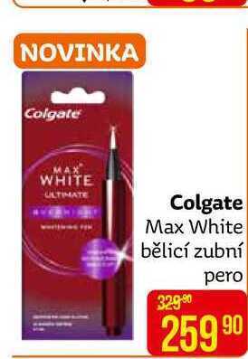 Teta Colgate max white bělicí zubní pero nabídka