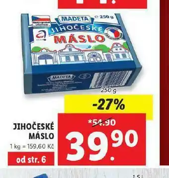 Lidl Jihzočeské máslo nabídka