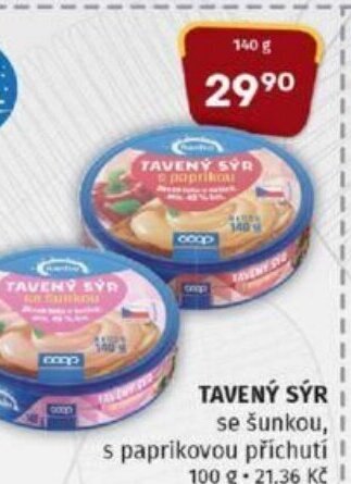 Coop TAVENÝ SÝR nabídka