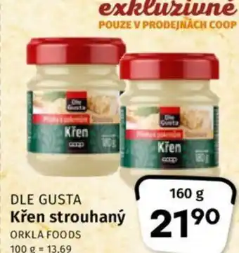 DLE GUSTA Křen strouhaný
