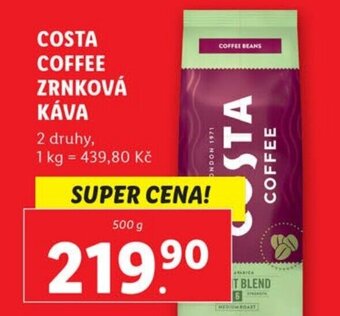 Lidl COSTA COFFEE ZRNKOVÁ KÁVA nabídka