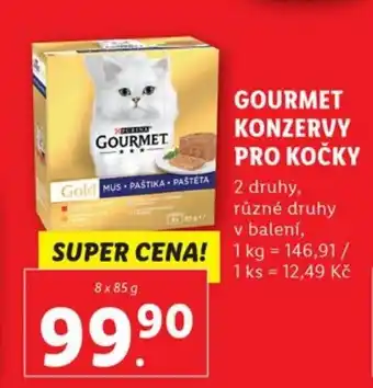 Lidl GOURMET KONZERVY PRO KOČKY nabídka