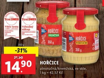 Lidl HOŘČICE nabídka